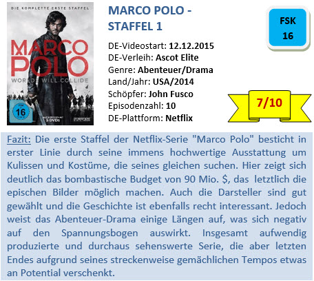 Marco Polo - S1 - Bewertung